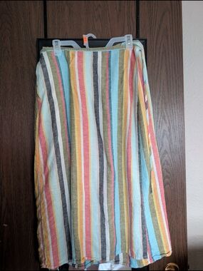 a new day Multicolor Striped A-Line Wrap Skirt